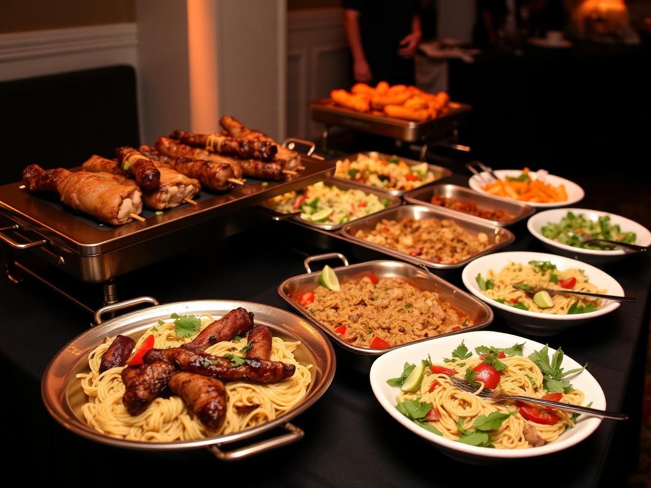 Mesa de buffet completa da Laskoski Eventos