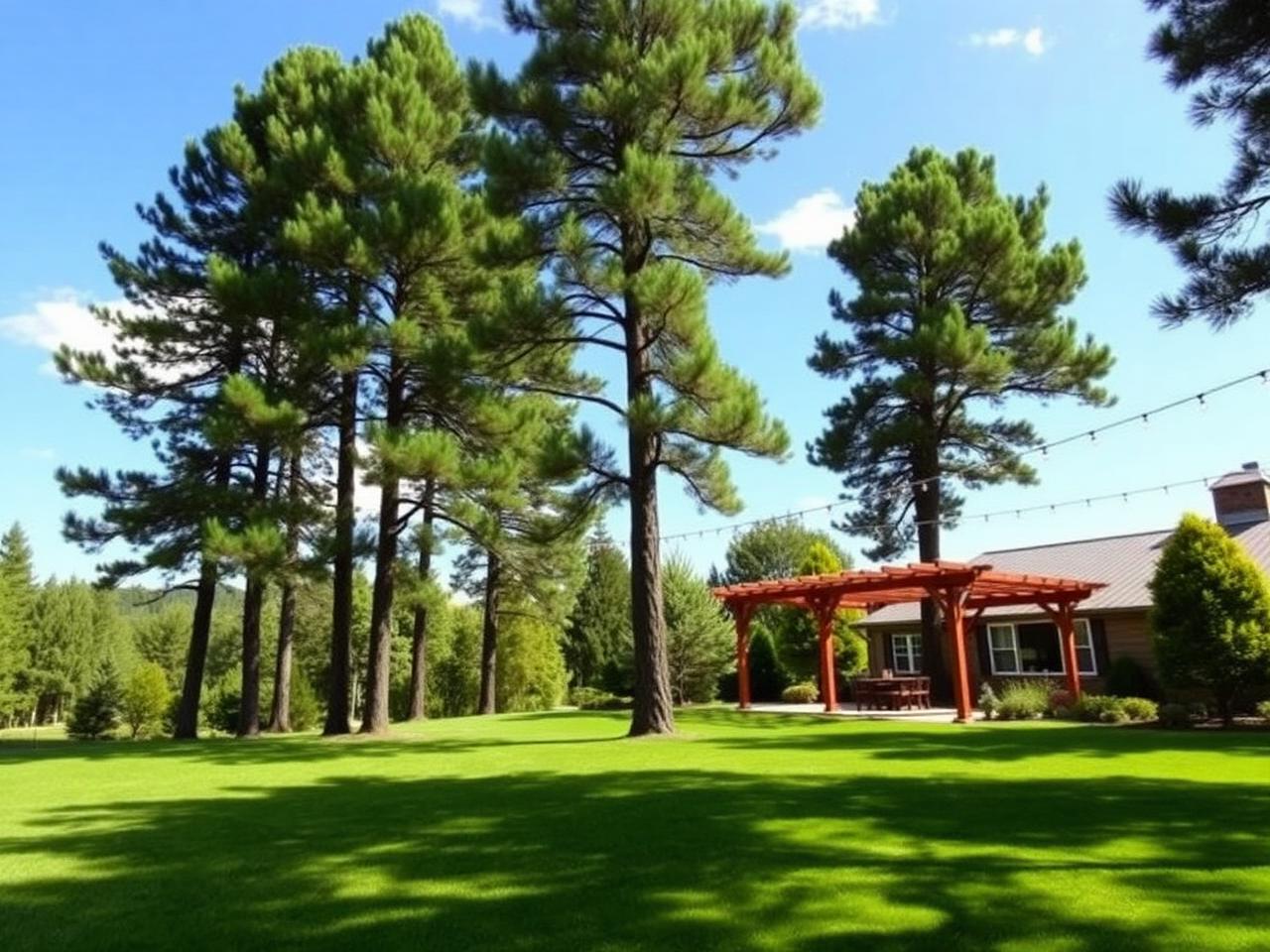 Área verde para comemorações durante o dia