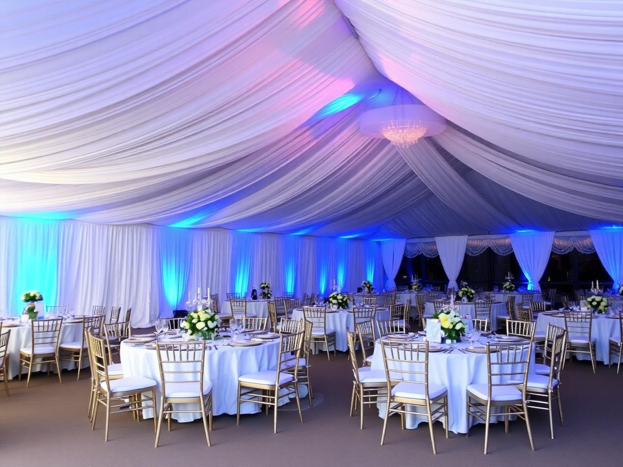 Salão decorado para festa de aniversário